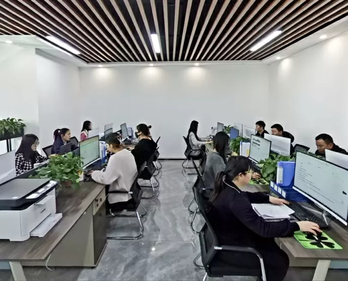 Office scene of company employees