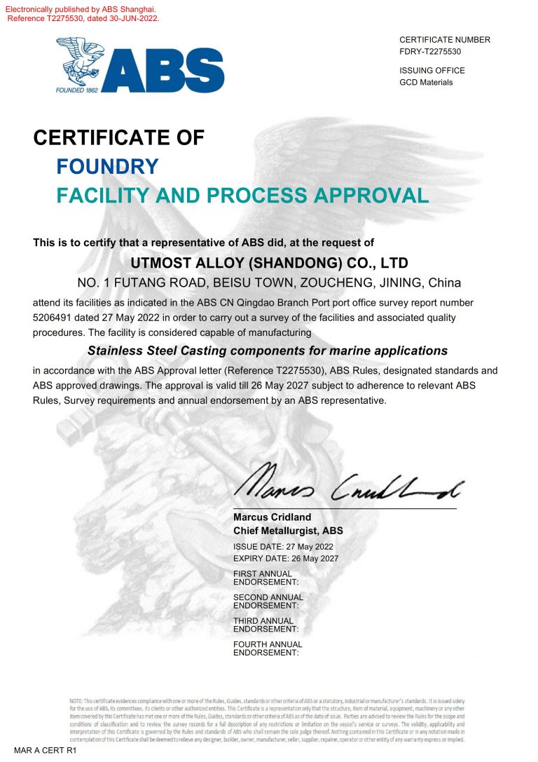 Certification