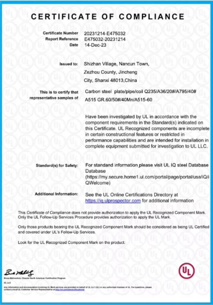 Certification