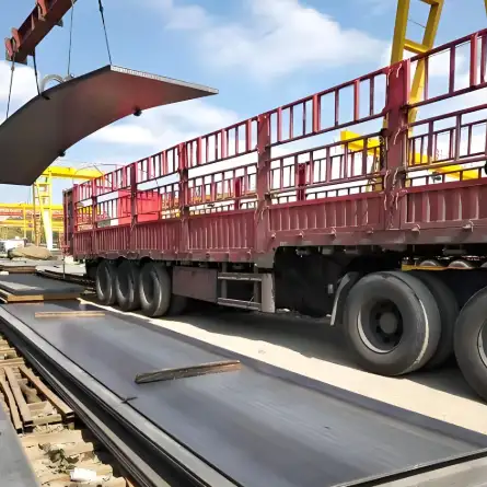 AISI/SAE 1018 Carbon Steel Plate being loaded onto a truck for delivery