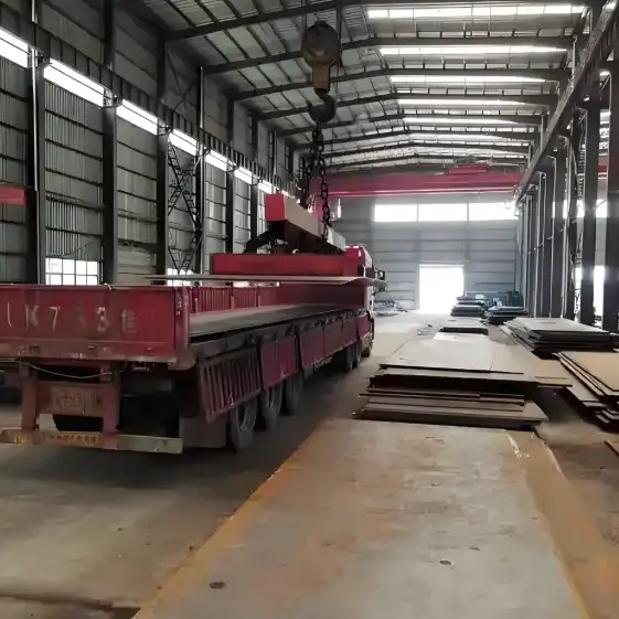 ASTM A573/A573M Carbon Steel Plate being loaded onto a truck for delivery