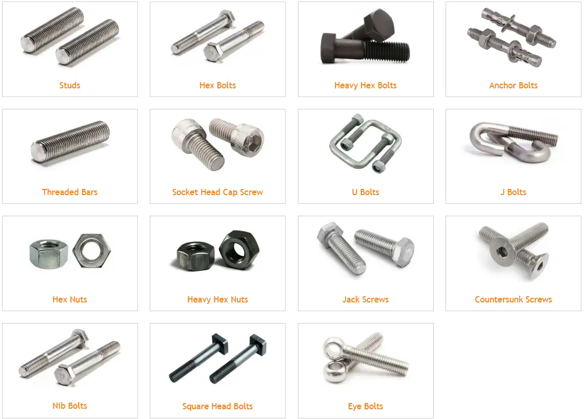 Commonly Produced A105 Fasteners