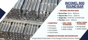 Inconel 600 Barra redonda