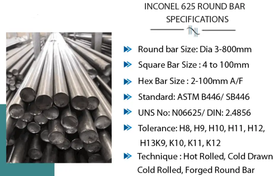 INCONEL 625 REDONDOESPECIFICACIONES
