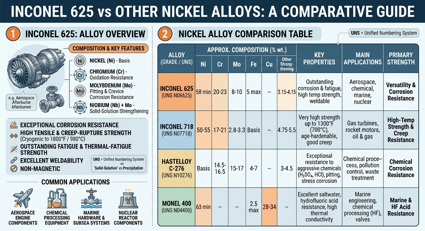 INCONEL 625 VS OTHER NICKEL ALLOYS: A COMPARATIVE GUIDE