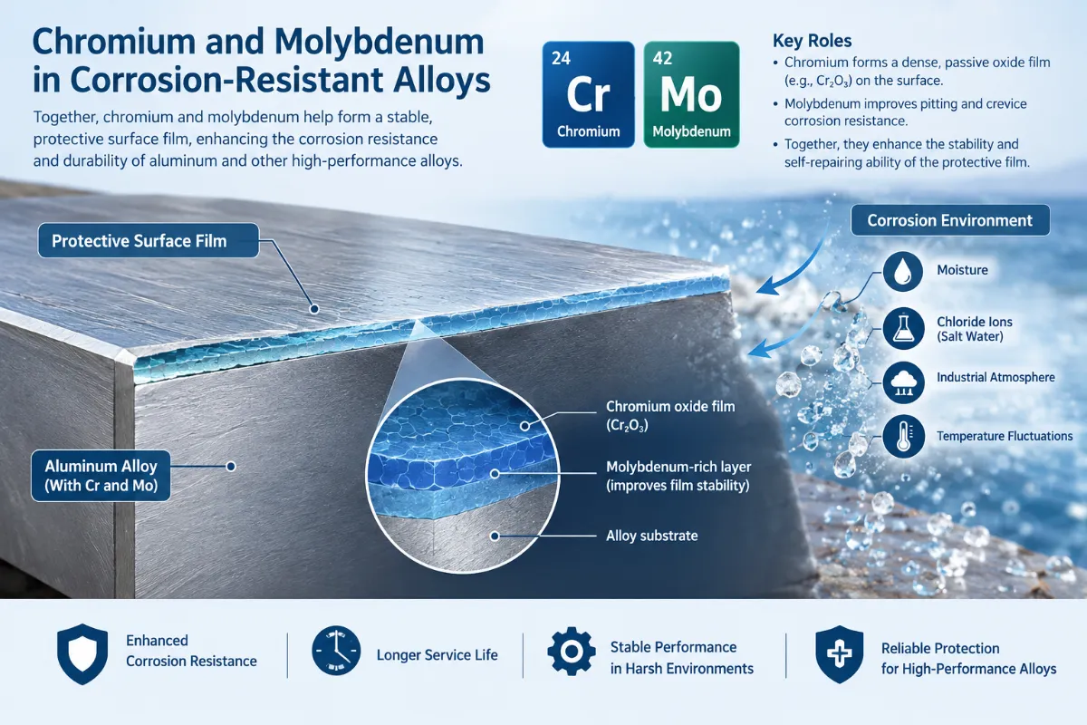 Chromium and molybdenum effects on nickel alloy corrosion resistance